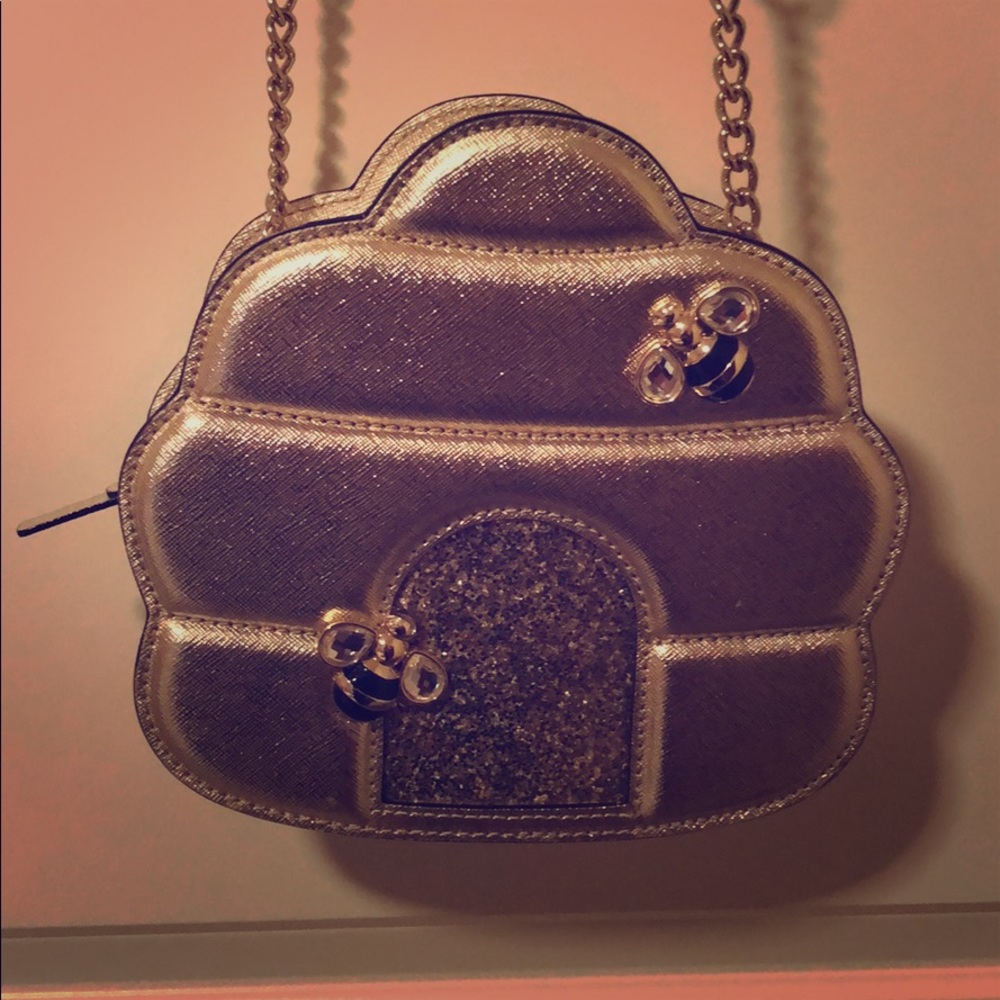 Kate spade gold bee crossbody/clutch NWT